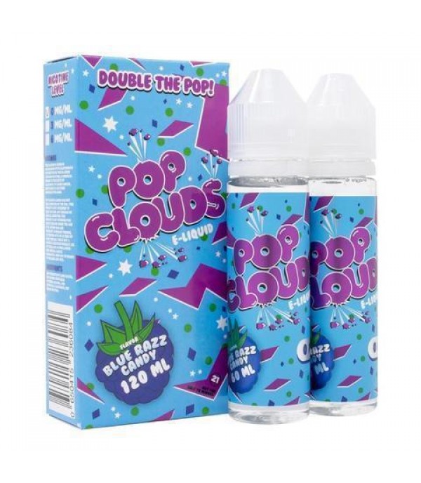 Pop Clouds Vape Juice Blue Razz Candy 120ml