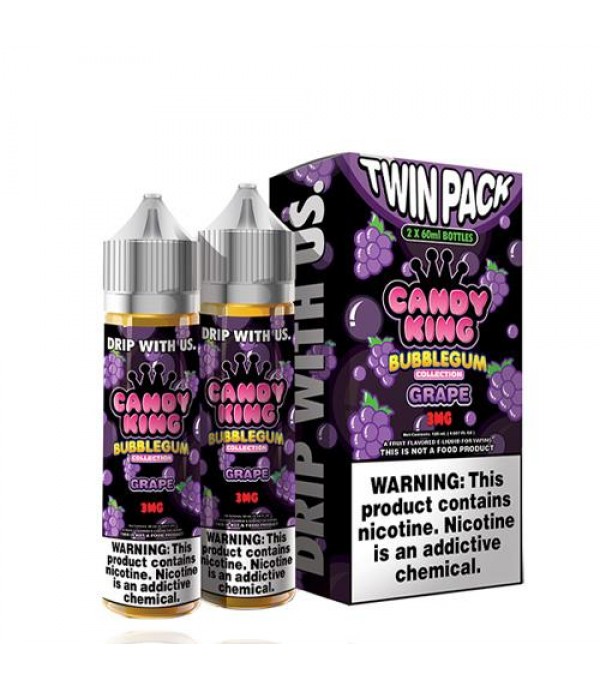 Candy King Twin Pack Bubblegum Grape 2x60ml Vape Juice