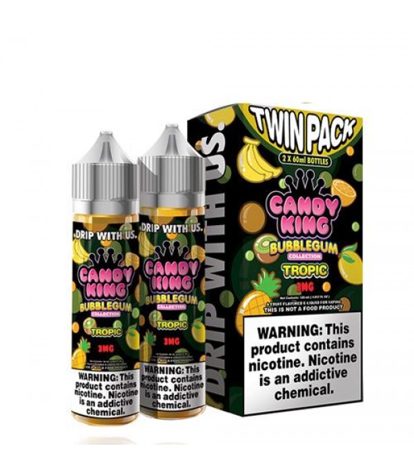 Candy King Twin Pack Bubblegum Tropic 2x60ml Vape Juice