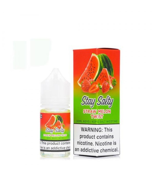 Stay Salty Salts Straw Melon Twist 30ml Nic Salt Vape Juice