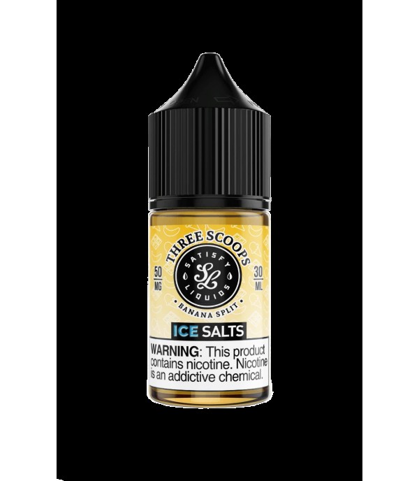 Satisfy E-Liquids Three Scoops On Ice 30ml Nic Salt Vape Juice