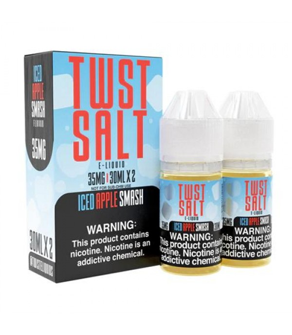 Iced Apple Smash 2x 30ml (60ml) Nic Salt Vape Juice - Twist E-Liquids