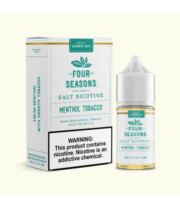 Four Seasons E-Liquids Menthol Tobacco 30ml Nic Salt Vape Juice