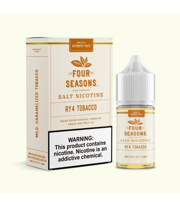 Four Seasons E-Liquids RY4 Tobacco 30ml Nic Salt Vape Juice