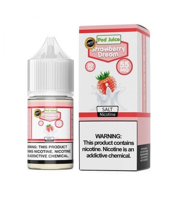 Pod Juice Strawberry Dream 30ml Nic Salt Vape Juice