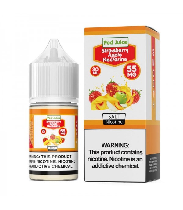 Pod Juice Strawberry Apple Nectarine 30ml Nic Salt Vape Juice